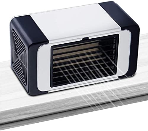 ИСОБУ ЛИЛИЈАНГ-- Испарувачки ладилници Преносен мини климатик, десктоп 7 вентилатори лопати, лесен воздух, овластувач за домаќинство овластувач за ладење USB воздух