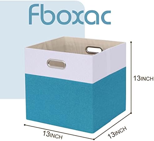 Корпи за Складирање на коцки Fboxac 13 € 13 Сплит Преклопна Кутија Со Рачки, Сет За Корпа За Склопување на Организација од 4 Фиоки