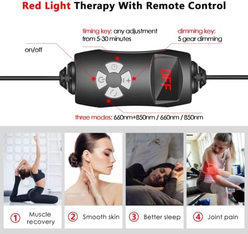 Црвена светлина терапија за тело, LED црвена инфрацрвена светлосна терапија ламба со штанд 660nm Redlight & 850nm инфрацрвен светлосен уред