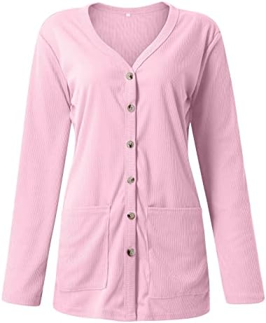 Женски џемпери 2023 плетени маици кардиган моден џеб лабав плетен кардиган со долги ракави кардиган врвна туника