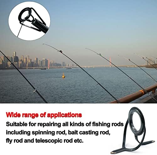 Комплет за поправка на риболов за риболов за риболов 10 големини на шишиња за поправки на код за поправка со керамички прстен Двоен