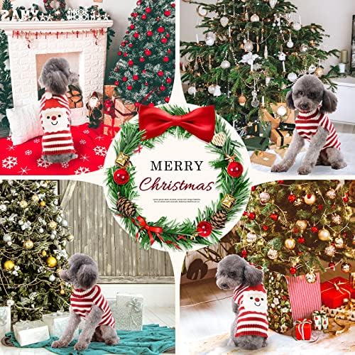 Доггистил куче Божиќен џемпер Божиќно миленичиња облека Симпатична шарена Дедо Мраз костум за одмор кутре кутре мачки мачки облеки Новогодишни