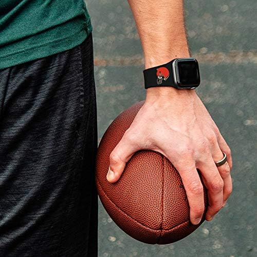 Време на игра Кливленд Браунс Силиконски спортски часовник Бенд компатибилен со Apple Watch