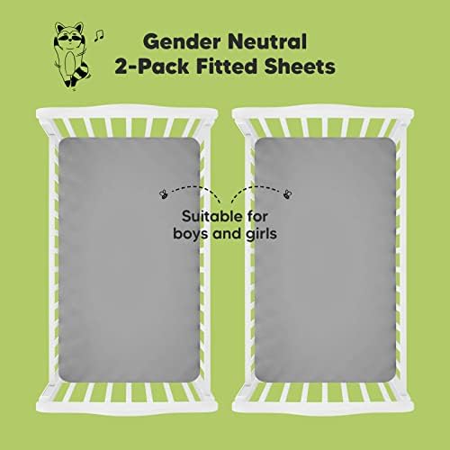 Keababies 2 -пакувања органски креветчиња за момчиња, девојчиња - вграден лист со креветчиња, бебиња за креветчиња неутрални,