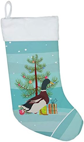 Богатства на Каролина BB9223CS Руен патка Божиќно божиќно порибување, чај, камин што виси чорапи Божиќна сезона Декора за украси
