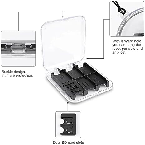 Кутија за складирање на картички за врзана боја, тврдо заштитно кутија за организатор за Nintendo Switch