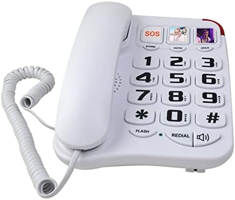 N/Големо копче жичен домашен телефон со еден допир со брзина на допир Теле медицински повик за стари лица со wallид монтирање
