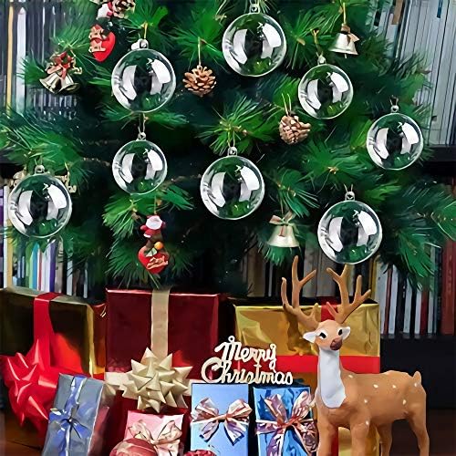 10 парчиња 60мм Пополнете ги чисти божиќни украси топки сет, DIY украси за новогодишни елки, картички за подароци за нови години присутни,