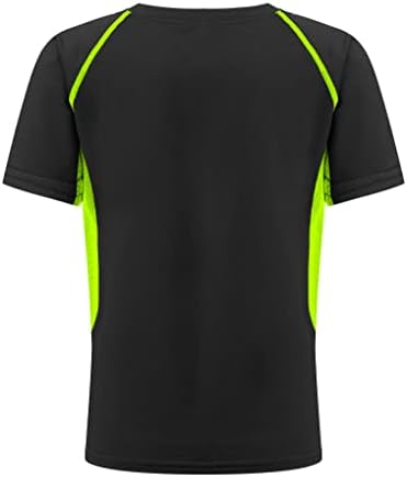 Hansber Kids Boys Атлетски маички со атлетски маички Брзи суви салата за вежбање кошули со тренинзи, обични маици со краток ракав