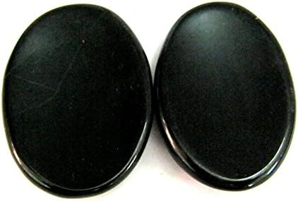 Crystalmiracle моќен сет на два црна турмалин загрижена камења кристално лекување мажи жени подароци палецот камења психичка енергија дефлектор