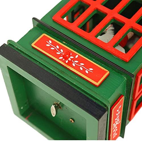 Tfiiexfl Божиќни дрвени рингишпил музички кутии украси ротирачки музички кутии за креативен дизајн
