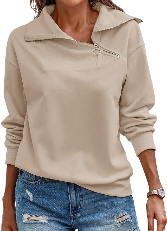 Ebifin женски патент џемпери за џемпери со долги ракави влезови на лебава лабава маици со врвни маици
