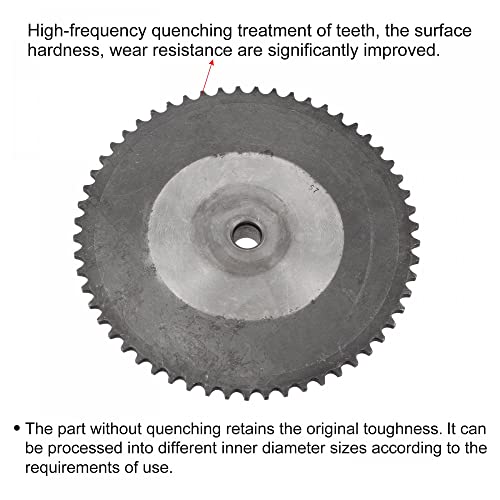 Мапа на извори 57 заби од заби тип Б сингл влакно 5/8 инчи, 23 мм дупка А3 јаглероден челик за 50 ролери ланец