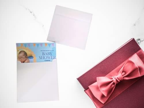 WinPAQ 6 x 6 квадратни плик, 70lb бел, кора и печат - совршено за покана, картичка за фотографии и роденден