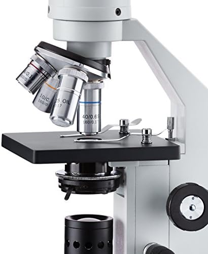 Amscope M500C-предводен монокуларно соединение микроскоп, WF10X и WF25X очите на очите, зголемувањето на 40X-2500X, LED осветлување, Brightfield,