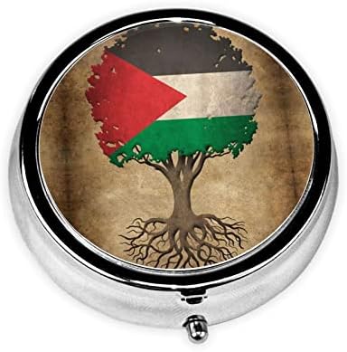 Дрво на живот Палестинското знаме Диспензерот за лекови - Преносно мини патување дневно пилула кутија