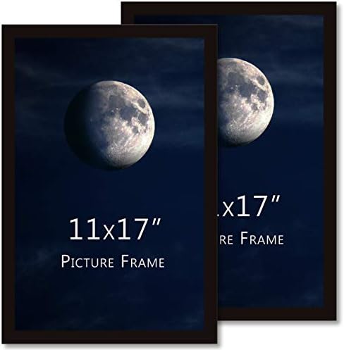 Plexiglass 11x17 рамка црно цврсто дрвен wallид за монтирање 17x11 документ Постер Фото слика на слики