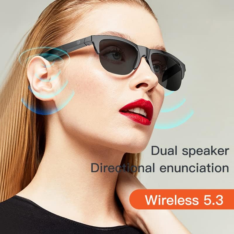 Паметни Очила Безжичен Bluetooth Очила За Сонце Отворено Уво Музика&засилувач; Без Раце Повик, За Мажи&засилувач; Жени, Поларизирани Леќи, IP4 Водоотпорен, Поврзете Мобил?
