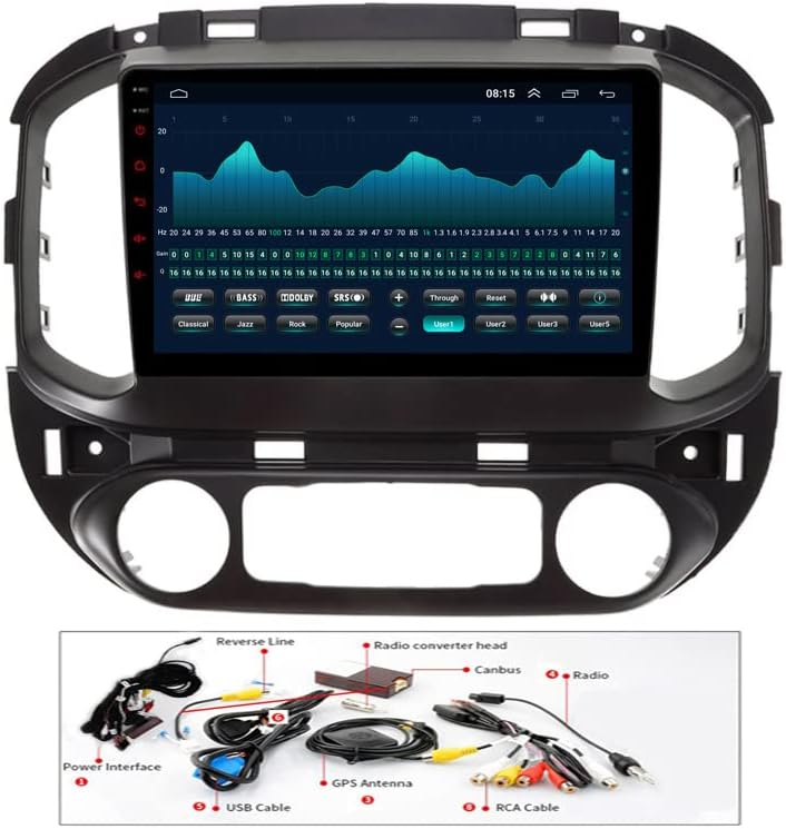 Топдисплеј Андроид 10 Радио За Чеви Колорадо Гмц Кањон 2015-2021 Навигација 9инч Екран НА Допир 4GB+64GB БЕЗЖИЧЕН Карплеј Auto