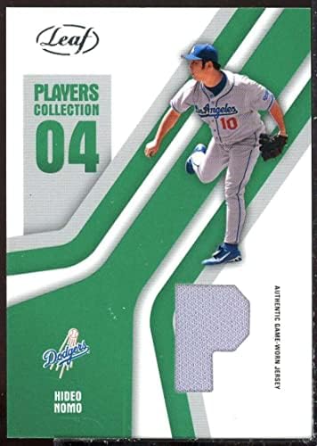 Hideo Nomo Dodgers Grey Card 2004 Колекција на лисја играчи Jerseyерси Зелена 35