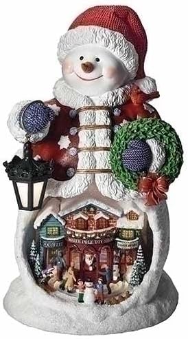 Божиќ од Роман АД, Колекција за забава, 13 „Н Мус предводена од црвениот снежен човек, фенер, снежен глобус, декор за одмор, Дедо Мраз, кардинал,