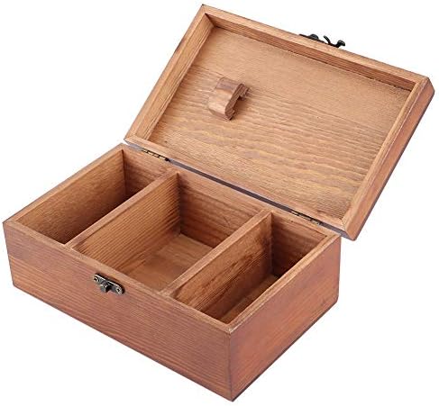 Домаќинство гроздобер дрвена шиење кутија за игла за игла за складирање кутија за шиење DIY алатки за шиење на накит чувар на мушка организатор