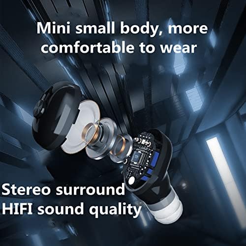 Сингл во уво Bluetooth Earbuds Mini безжични слушалки со MIC водоотпорни слушалки без раце, безжични слушалки за возење бизнис