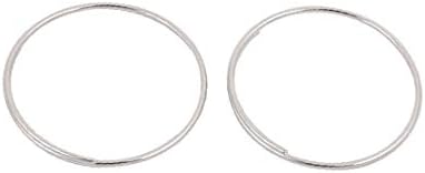 X-Ree 100pcs 20 mm Надворешен дијаметар лустер конектор челик прстен О-прстен сребрен тон (100 парчиња 20мм диаметро надворешна