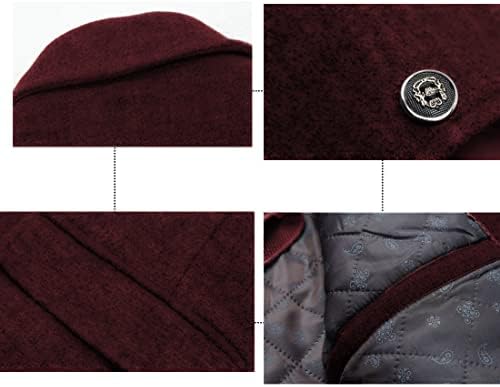 Редовно вклопување во волна мешавина од волна, топла зимска палто, деловна јакна со одвојлива мека допир волна шамија