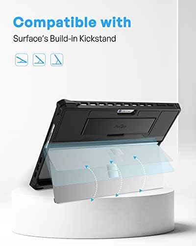ProCase За Microsoft Surface Pro 9 13 2022 Солиден Случај, Заштитна Тврда Обвивка Отпорна На Удари Вграден Рачен Ремен Компатибилен