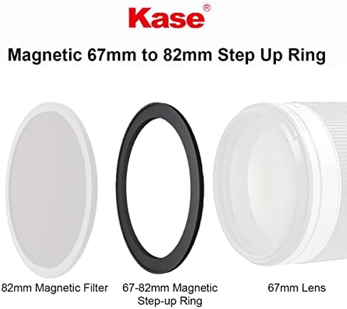 Kase Magnetic 67-82mm 67mm до 82 mm Filter Adap-Up Adapter прстен за магнетни филтри во волверин