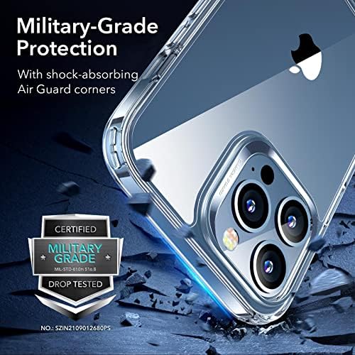 ESR Метал Kickstand Случај Компатибилен со Iphone 13 Pro Случај, Патентиран Тринасочен Штанд, Засилена Заштита Од Капка, Тенок Флексибилен