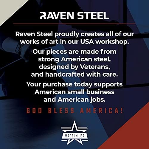 Raven Steel 30 Метално американско знаме - Патриотска wallидна уметност Најдобро за домашен декор или канцелариски декор - направено во