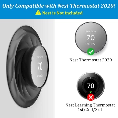 PlusACC Nest Thermostat Wallидна плоча - Компатибилен со Google Nest Thermostat 2020, надграден комплет за трим на термостат на