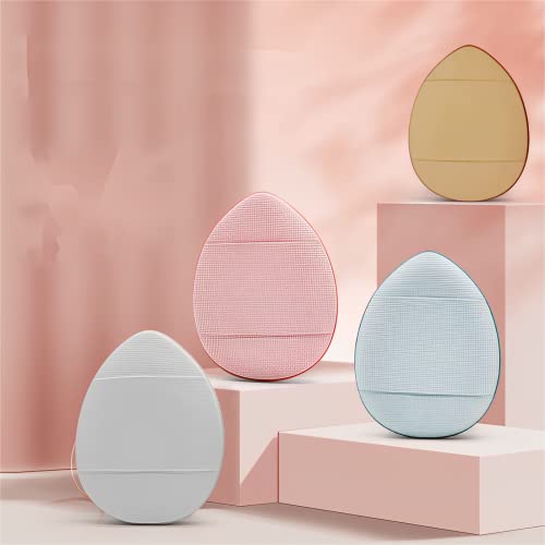 Dyiiloo 10pcs Power Puff For Face Powder - шминка за шминка за хидрофилни не -латекс -сунѓери и поставување - во форма на јајца - совршено