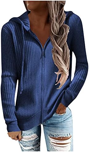 Prdecexlu Долг ракав Худи есенска џемпер за жени Училиште трендовски плетен лесен худи опремена солидна патека