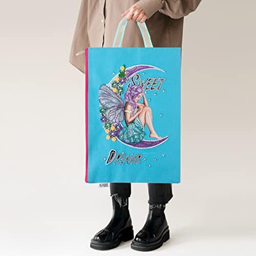 Дијамантска сликарство тота торба DIY 5D дијамантска слика за сликање чанта Пет мачка шема платно уметнички комплети за еднократно купување