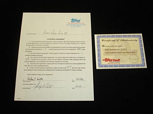 Рој Смит 1989 Потпиша Договор За Бејзбол Картички Топс со Лоа-Бејзбол Плочи Со Автограм Картички