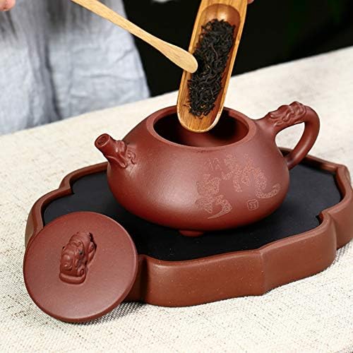 Yixing zisha clay чајник 300ml рачно изработен виолетова кал змеј дизајн кинески бродоградици за чај домашната канцеларија