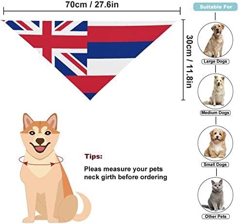 Знаме на Хаваи. Кучиња бандана миленичиња шамија триаголни биб печатени додатоци за керчиф