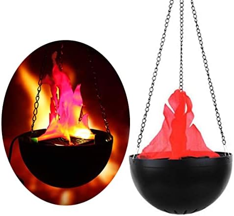 Beacon Pet Flame светло вештачки лажен оган симулација пламен што виси електронска бразиерна ламба за забавна фаза Ноќта на вештерките
