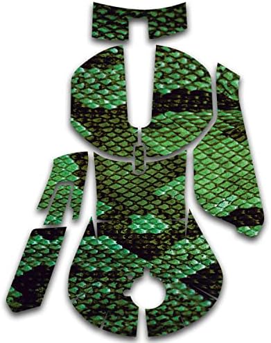 Mothyskins Кожата Компатибилен Со Steelseries Ривал 5 Гејмерски Глушец-Зелена Змија | Заштитна, Издржлива И Уникатна Обвивка Од Винил Налепници