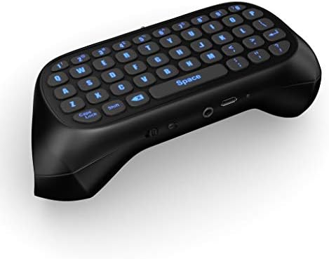 Гејмерс Дигитална тастатура ChatPad за контролори на Sony PS4 Black - LED позадинско осветлување и безжичен со USB приемник 2.4GHz