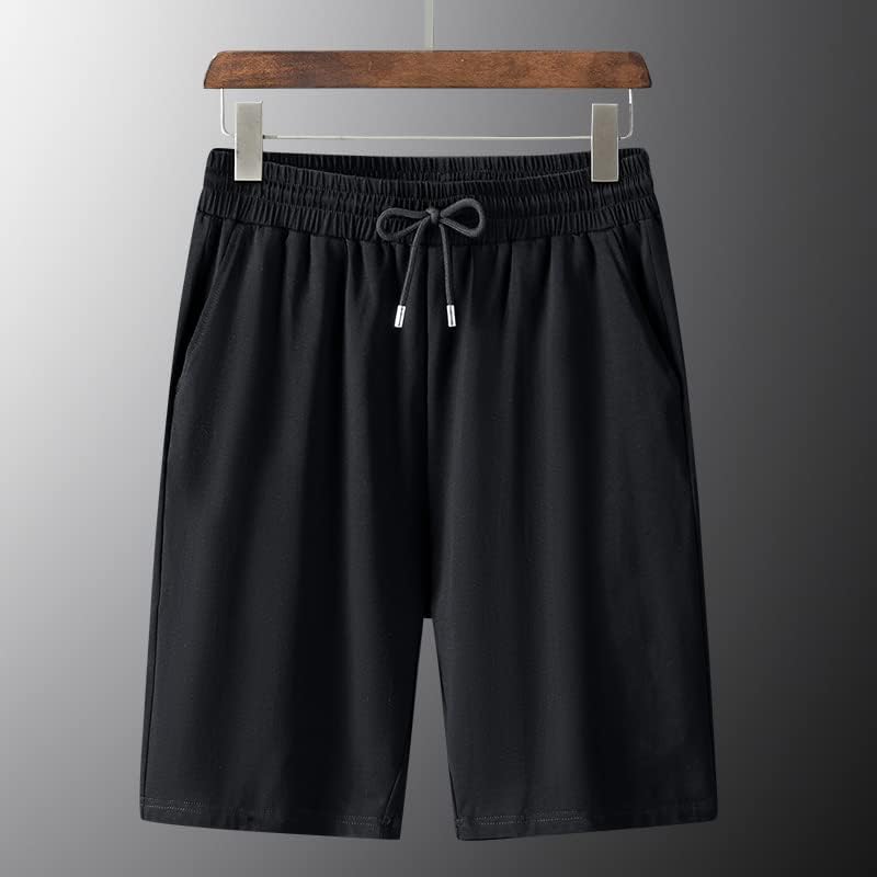 Плус големина летни тренерки мажи со кратки ракави маици+шорцеви цврсти памучни мажи спортска облека за обична потта за пот.