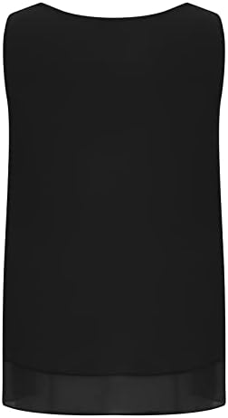 Sumterенски кошули на Uqrzau, летни шифонски елек без ракави, двојно обични тенок кошула врвови на врвовите