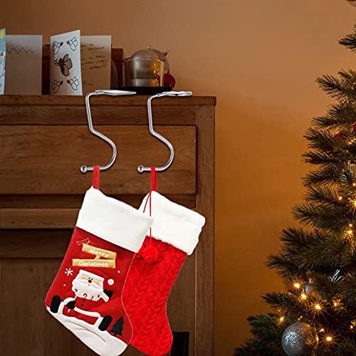 ДЕКИКА Исклучителни Божиќни Украсни Подароци, 6 парчиња Божиќни Куки За Порибување, Висок Декор Оригиналниот Држач За Чорапи За Декорација На