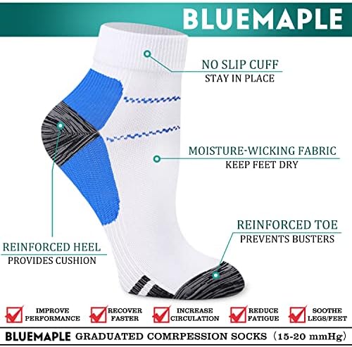 Компресија чорапи за мажи и жени Циркулација-АНКЛЕНСКИ Плантарни фасцитис чорапи Поддршка за атлетски
