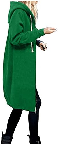 Пролетни поштенски најмеки јакни жени цврсти тенок канцелариски качулка со аспиратор дополнителен долг долг памук класик