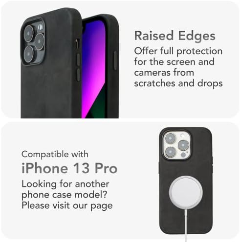 Donbolso iPhone 14 Pro Max Chage Case - Гроздобер куќиште со црно јаболко со компатибилност со магсафе - Заштита на екранот на усните - Елегантен