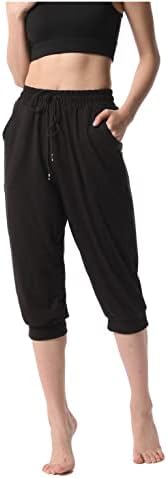Баихето јога удобни дневни панталони за жени џогери лабави џемпери обични панталони со џебови